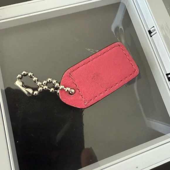 Coach Leather Tag in Caramel Brown and Pinn - Picture 2 of 3